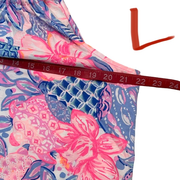 Lilly Pulitzer Carolane Dress Style: Pink Isle snappy turtle LPBOX2-26 - Picture 8 of 11